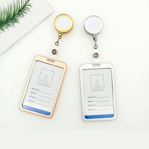 Alloy ID Card Case Detachable Neck Lanyard Convenient Badge Holder with <b>Name</b> <b>Tag</b> for School Business Office Use - Product Image 3