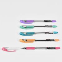 Lot de 50 stylos à bille rétractables 0,7 mm avec boîte de présentation pour fournitures scolaires et de bureau