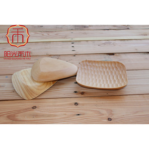Bandejas de servir de madera triangulares y cuadradas de madera de haya hechas a mano para aperitivos, frutas, pasteles, café, té, comidas, hoteles - Product Image 5