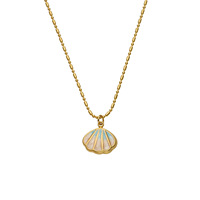 Colliers superposés dorés avec pendentif coquillage pour femme, bijoux fantaisie bohèmes de plage, chaîne délicate et élégante