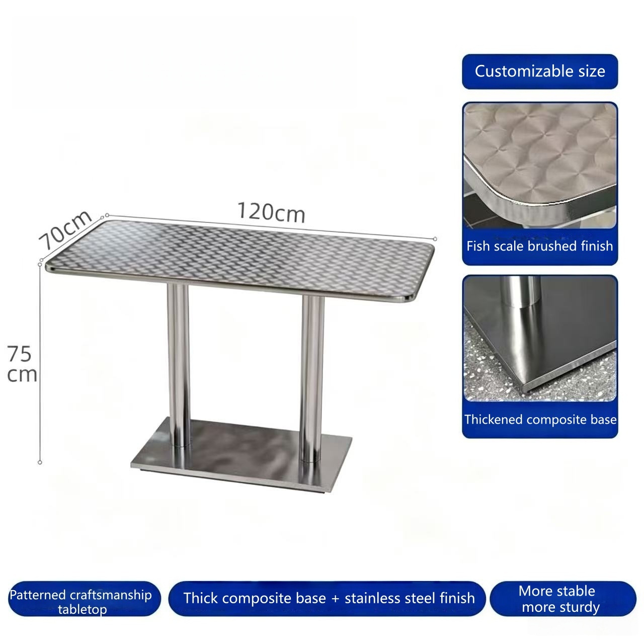 Mesa de 120*70*75cm de largo