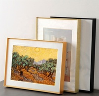 4 couleurs A0 A1 A2 A3 A4 8X10 11X14 pouces Cadre photo en alliage d'aluminium avec verre ou plexiglas