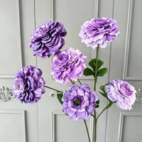 Bunga Peony Buatan 3 Kepala Warna-warni 63cm Bahan Sutra Gaya Modern untuk Dekorasi Pernikahan, Acara, Pesta, dan Rumah - Grosir dari Pabrik