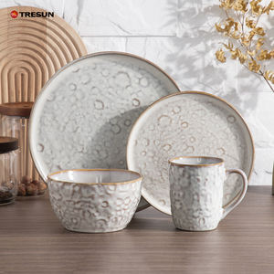 Wholesale High Quality Customized Color Grey Reactive Glazed <b>Stoneware</b> Cup Kit Eco-Friendly AB Grade Microwave Safe Dishwasher - Product Image 1