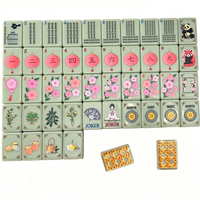 Ensemble de mahjong américain de luxe personnalisé, 160 tuiles gravées, jeu de mahjong en acrylique brillant, cadeau pour femmes