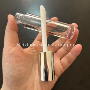 หลอดลิปกลอสแบบกำหนดเองของ ISMAN ขนาด 10 มล. พร้อมแปรงหัวใหญ่ สีใส โรสโกลด์ เงิน บรรจุภัณฑ์ลิปกลอสเปล่า ขวดบรรจุลิปออยล์ - Product Image 5