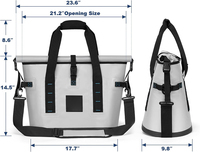Sac isotherme souple moderne portable pour 40 canettes, grand format, étanche, avec fermeture roll-top, pour aliments, camping et pique-niques