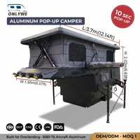 ONLYWE Camping-car tout-terrain en aluminium escamotable pour 4 personnes, toutes saisons, 4x4, pour le camping en expédition, OEM