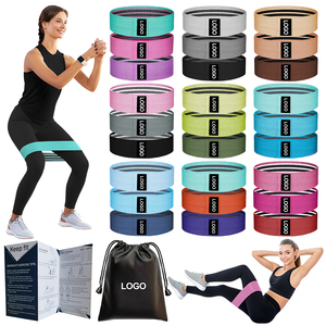 Ensemble de bandes de résistance en tissu multifonctionnelles pour les fessiers et les hanches, idéales pour les squats, les étirements des jambes, la gym à domicile, vente en gros OEM - Product Image 1