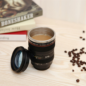 Nouveau Creative SLR caméra Len tasse drôle forme noir et blanc Shutterbug cadeau bureau en acier inoxydable tasse à café gobelet caméra tasse - Product Image 3