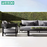 Ensemble de table et de chaises de jardin en aluminium de haute qualité avec prix d'usine, imperméable, résistant au soleil, s'adapte parfaitement à la villa, au patio et à la cour