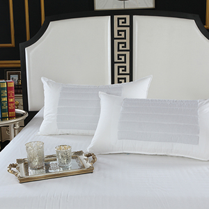 Federa moderna <span class=keywords><strong>di</strong></span> qualità alberghiera del cotone organico con la parte artificiale del collo della piuma 300TC portatile per uso della camera da letto o dell'hotel - Product Image 1
