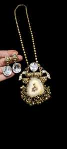 Ensemble de collier ras du cou lourd Kundan du fabricant indien plaqué or fêtes de mariage tenue de mariée produit en vrac - Product Image 3