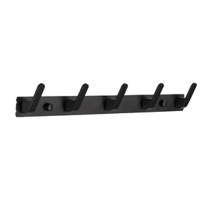 Wall Mounted Aluminum Towel Robe <b>Hook</b> Hanger with 5 Detachable <b>Hooks</b> | Modern Heavy Duty Clothes Coat Rack for Bathroom, <b>Kitchen</b> - Product Image 1