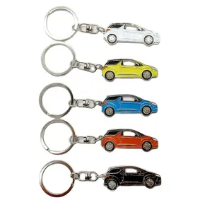 Factory Customized Low Price Golden Keychains Classic Car Keychains Custom logo all Kinds Car Soft Enamel Keyring Key
