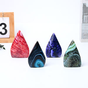 Decorazioni in Cristallo all'Ingrosso, Sculture di Fiamme in Agata Colorata per Decorazione Casa - Product Image 2