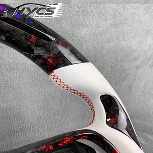 Volante de fibra de carbono de estilo deportivo LED forjado para Volkswagen <span class=keywords><strong>Golf</strong></span> <span class=keywords><strong>7</strong></span> MK7 Mk7.<span class=keywords><strong>5</strong></span> GTI Scirocco Polo GTS <span class=keywords><strong>R</strong></span> <span class=keywords><strong>Line</strong></span> volante - Product Image 2