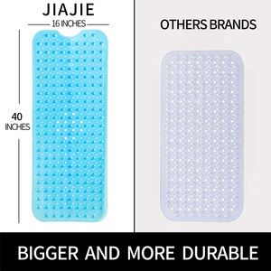 <span class=keywords><strong>Tapis</strong></span> de bain antidérapant en PVC élastique de style américain BEHE Bubble, 100x40cm, fabriqué à la machine, couleur unie, pour salle de bain et toilettes - Product Image 2