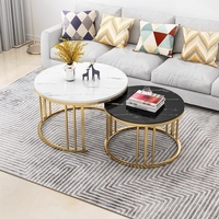 Table basse ronde de style minimaliste pour salon, rétractable, de luxe léger, moderne, pour la maison, modèle tendance des influenceurs