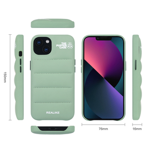 Nouveau cuir souple dos veste conception antichoc bouffant coton doudoune nord téléphone étui pour <span class=keywords><strong>iphone</strong></span> 14 15 16 <span class=keywords><strong>Pro</strong></span> <span class=keywords><strong>Max</strong></span> étui visage - Product Image 2
