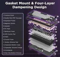 YUNZII RT75 RGB 75% clavier de jeu à déclenchement rapide claviers mécaniques magnétiques à effet Hall pour les joueurs