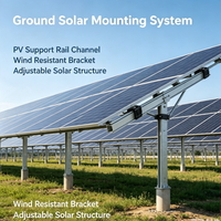 Système de montage solaire personnalisé, rail de support pour panneaux photovoltaïques en aluminium 6063, support de fixation pour installation sur toit et au sol