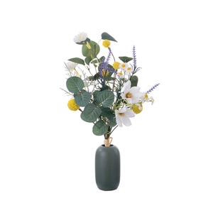 Bouquet de fleurs artificielles CallaFloral, marguerites et eucalyptus, décoration intérieure, accessoires de mariage, tissu tissé en plastique CF02008 - Product Image 5