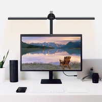 Lampe de bureau LED flexible pour la protection des yeux, lampe de table d'architecte pour la maison avec pince, éclairage intelligent pour double écran d'ordinateur