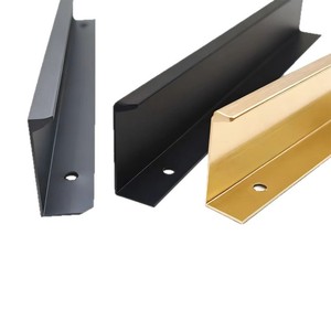Aluminum Alloy Right Angle <b>Edge</b> Sealed Handle Bar Cabinet Minimalist Design Easy Installation - Product Image 4