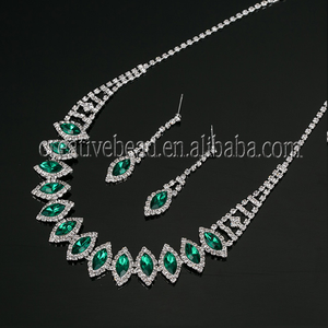 Collier de bijoux de mariage de costume de mode pour le réglage de pierre de strass de femmes - Product Image 2