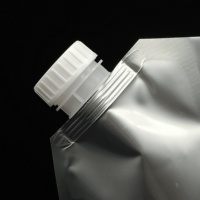 Sac plastique en aluminium à impression personnalisée, grande pochette à bec de rangement avec robinet pour eau