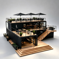 SKYLINE Maison conteneur modulaire démontable à deux étages de 20 pieds et 40 pieds, cabine, café, bar, restaurant, salle de sport, hôtel, bâtiment commercial