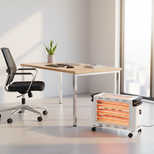 Chauffage infrarouge 2400W homologué CE, 4 réglages de puissance, chauffage <span class=keywords><strong>électrique</strong></span> portable avec protection contre la surchauffe pour usage domestique et commercial - Product Image 4