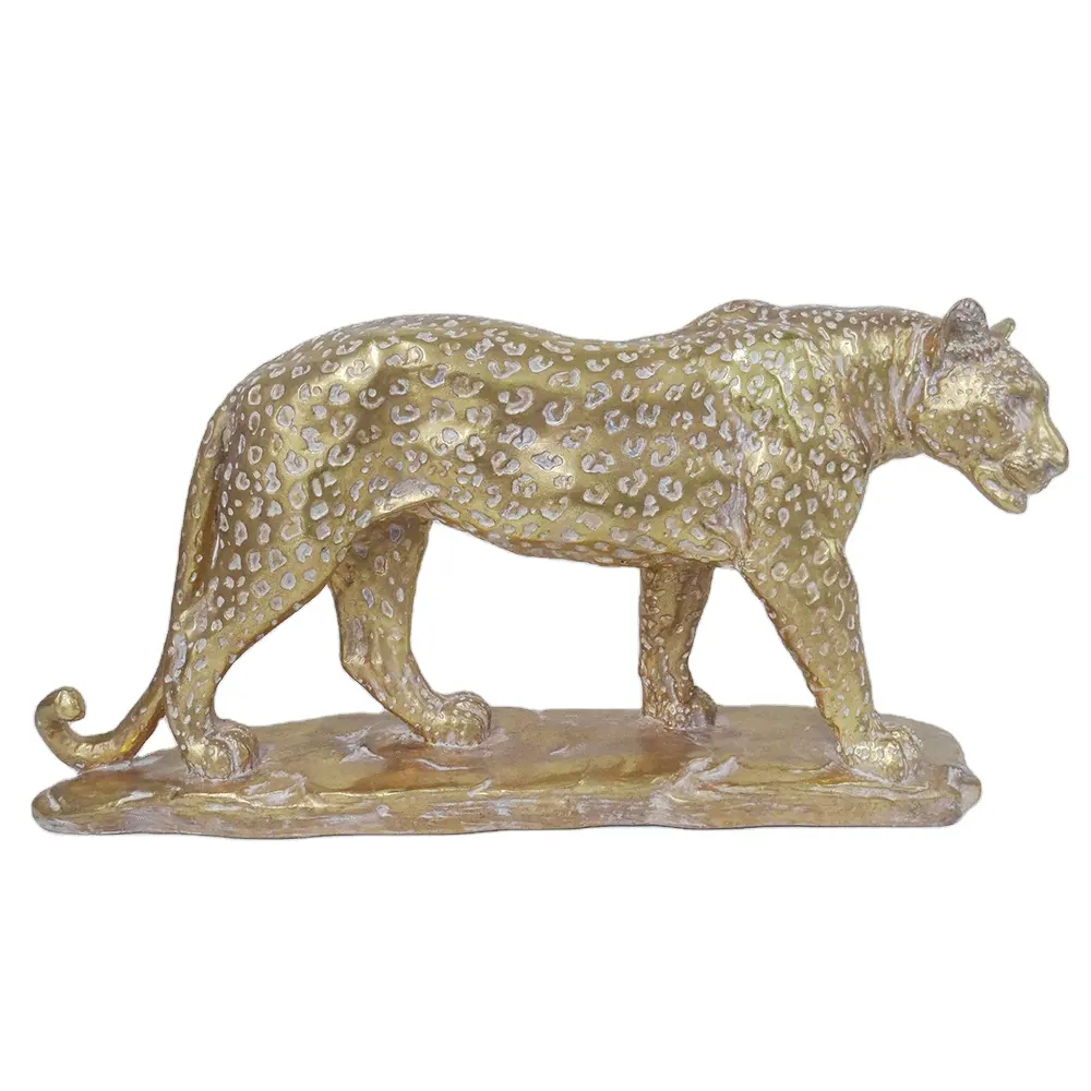 Décoration de Table en résine, artisanat moderne, décoration de bureau, Sculpture Animal, léopard