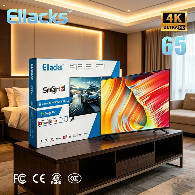 65 Inch Frameless Smart TV 4K UHD 3840X2160 Android LED Television Dual Band Wifi BT OEM Normal 32 40 43 50 55 75 85 Inches