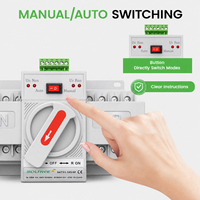 Interruptor de Transferencia Automática (ATS) de 4 Polos, 63A, 100A, 125A, Trifásico, Conmutador de Doble Alimentación, Generador de Respaldo, CA 380V 400V