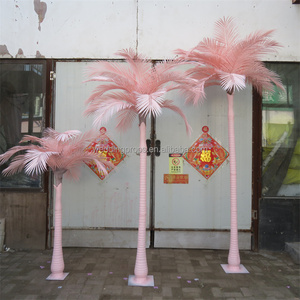 Grand ensemble d'arche de fleurs de décoration de plumes de 10 pieds pour l'extérieur arc de plumes d'autruche blanche <span class=keywords><strong>arbre</strong></span> artificiel pour la décoration de mariage - Product Image 3