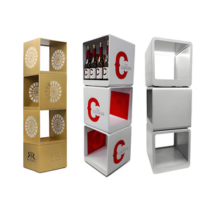 Tùy chỉnh sàn rượu vang chai hiển thị đứng cho các cửa hàng bán lẻ cửa hàng siêu thị - Product Image 5