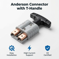 Connecteur de batterie personnalisé de style Hinicable SB50, contact en cuivre à courant élevé, connecteur d'alimentation à déconnexion rapide