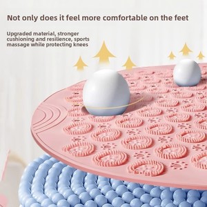 Soft Silicone Ultra-Slow Round Acupressure Mat In-Place Jogging Foot Massage Pad Indoor Foot Roller Mat for <b>Running</b> Sports - Product Image 4