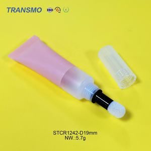 Emballage de blush liquide 15 ml, tête spongieuse, tubes de gloss à lèvres à presser, tubes de rouge à lèvres avec logo, matériau PETG et ABS, couleurs personnalisées - Product Image 3