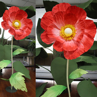 Fleurs de coquelicot en papier géant faites à la main fleurs décoratives artificielles directes d'usine pour le nouvel an chinois fête des mères festive