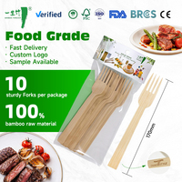Fabricante Profesional con 30 Años de Experiencia en Exportación, Juego de Cubiertos Desechables de Bambú con Acabado Liso, Aptos para Alimentos, Libres de BPA, Resistentes al Calor