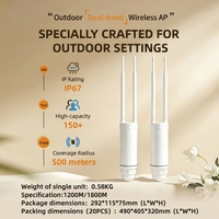 Routeur AP Wi-Fi extérieur AC1200 double bande 2.4G 5G étanche IP67 avec antennes détachables, prend en charge le mode répéteur AP