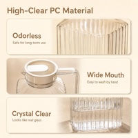 Carafe à eau, pichet à bière, carafe à boisson en plastique PC rayé incassable grande capacité pour hôtel, bar, café, extérieur, OEM, ODM