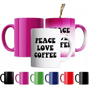 Tazas personalizadas con sensibilidad al calor, tazas de café mágicas con cambio de Color, por sublimación