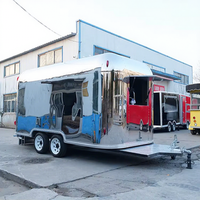 Chariots de restauration rapide en aluminium et acier inoxydable, camionnette à café mobile, petite remorque de restauration rapide chinoise, certifiée CE, fabriquée en Chine