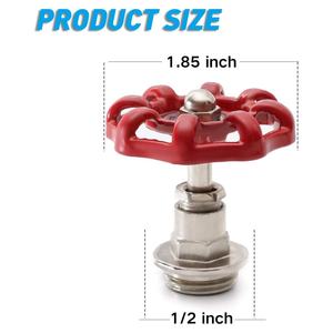 Kırmızı Endüstriyel Boru Tıkaçları El Çarkı Retro Antik Dekoratif Boru Bağlantı Parçaları Steam-punk Vintage Raf Braketi DIY Sıhhi Tesisat Borusu - Product Image 2