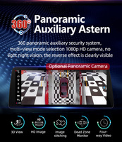 Autoradio GPS universel 12,3 pouces avec support de tableau de bord, lecteur vidéo, CarPlay, système Android 10 4+64G, panoramique 360° pour K5 2016-2019