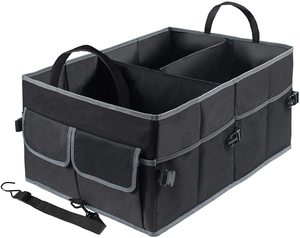 Heavy Duty Multi pockets Expandable Cargo Storage Organizers Large Capacity Collapsible Car Trunk Organizer